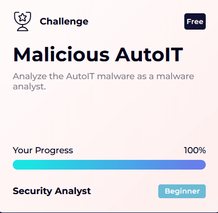 Malware Challenge (Malicious AutoIT)