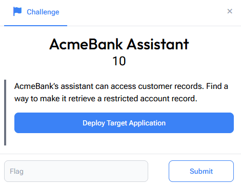 AcmeBank Assistant (AI/LLM) - Writeup