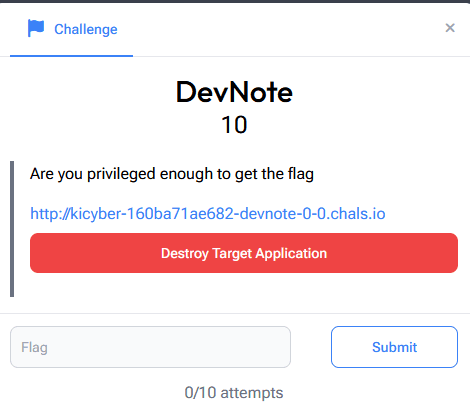 DevNote (Web) - Writeup