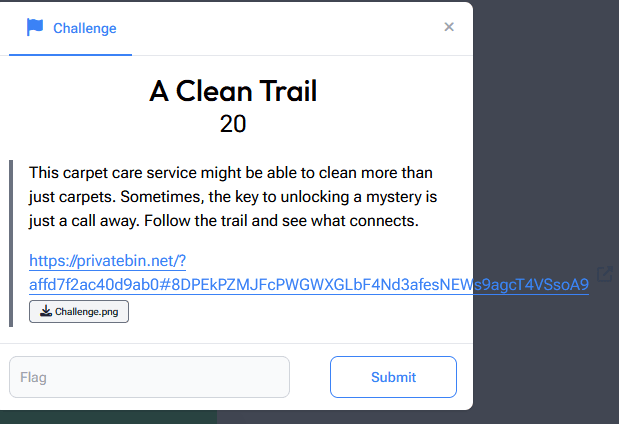 A Clean Trail (OSINT) - Writeup