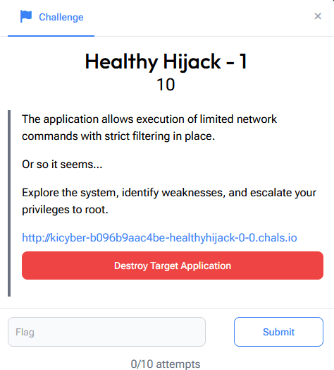 Healthy Hijack 1 (Infra) - Writeup