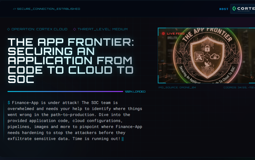 Finance-App is under attack Scenario brief