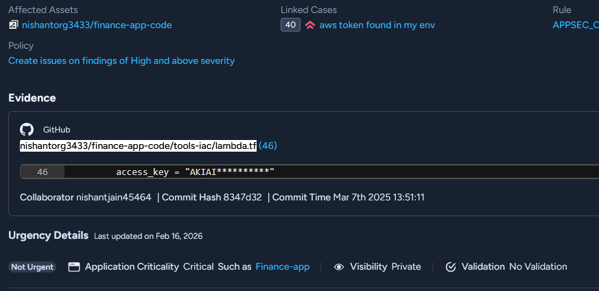 tools-iac/lambda.tf, line 46 Secret evidence