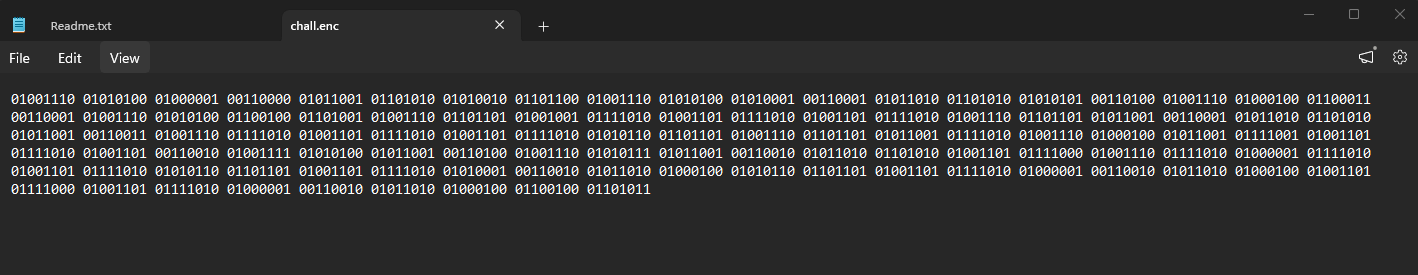 chall.enc opened in Notepad chall.enc opened in Notepad