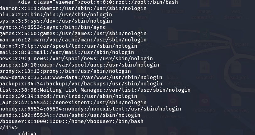 /etc/passwd contents via LFI /etc/passwd contents via LFI