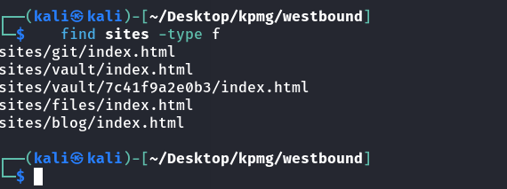 find sites output find sites output