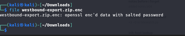 file shows OpenSSL salted data file shows OpenSSL salted data
