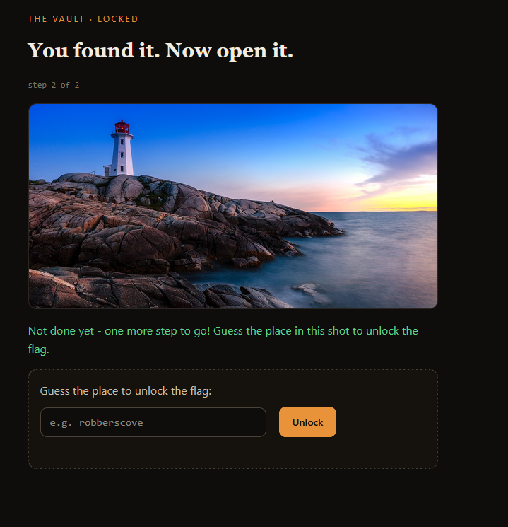 Vault step 1 - passphrase prompt Vault step 1 - passphrase prompt