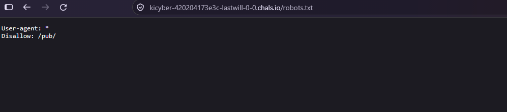 robots.txt disallows /pub/