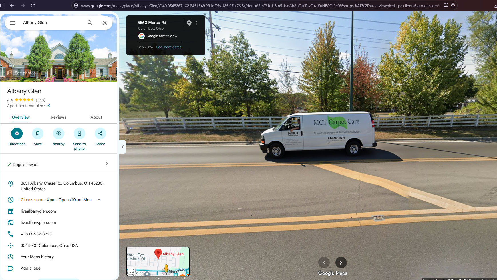 MCT Carpet Care van with phone number MCT Carpet Care van with phone number