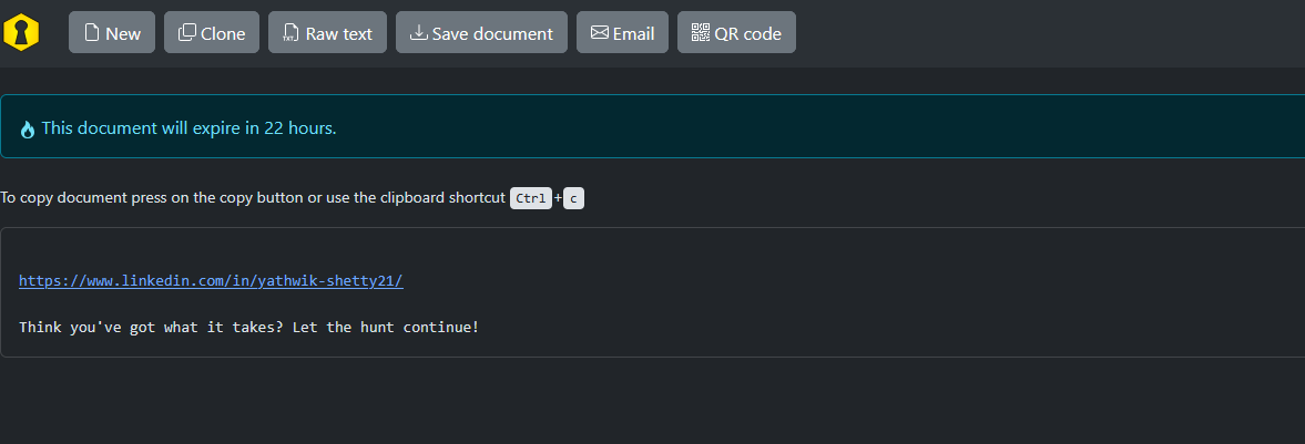 Decrypted PrivateBin - LinkedIn link Decrypted PrivateBin - LinkedIn link