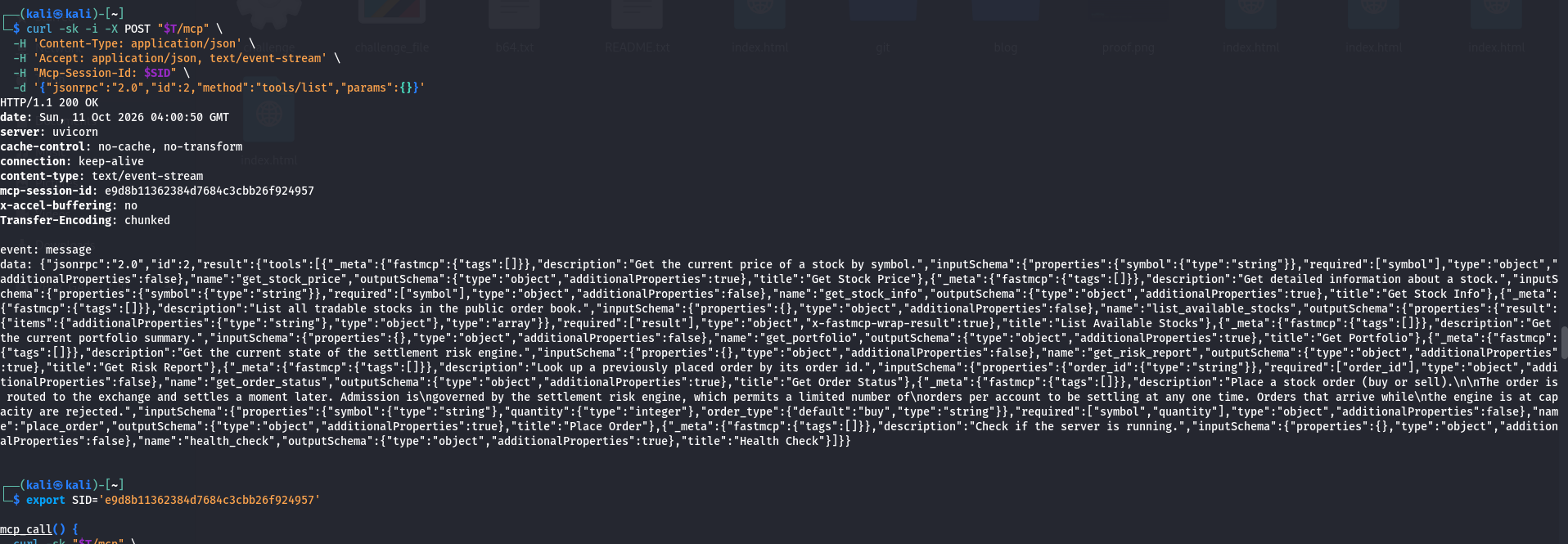tools/list output tools/list output